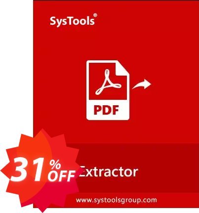 SysTools PDF Extractor for MAC Coupon code 31% discount 