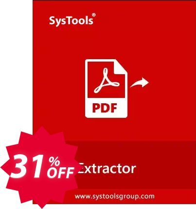 SysTools PDF Extractor for MAC Coupon code 31% discount 