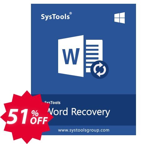 SysTools DOCX Repair Coupon code 51% discount 