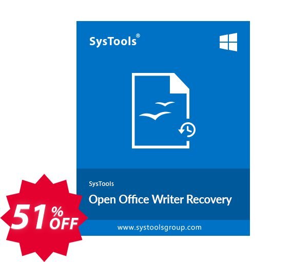 SysTools OpenOffice Writer Recovery Coupon code 51% discount 