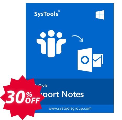 SysTools Export Notes Coupon code 30% discount 