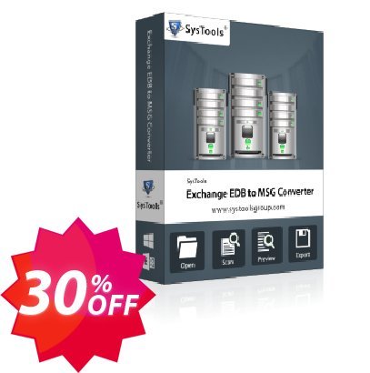 Exchange EDB to MSG Converter, Personal  Coupon code 30% discount 