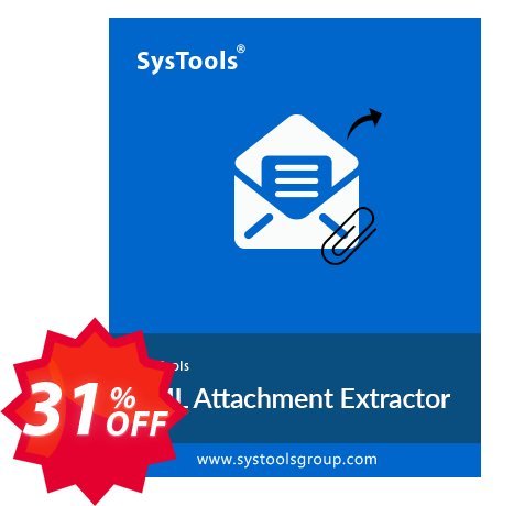 SysTools EML Attachment Extractor Coupon code 31% discount 