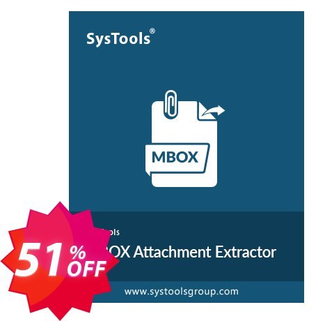 SysTools MBOX Attachment Extractor Coupon code 51% discount 