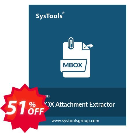 SysTools MAC MBOX Attachment Extractor Coupon code 51% discount 