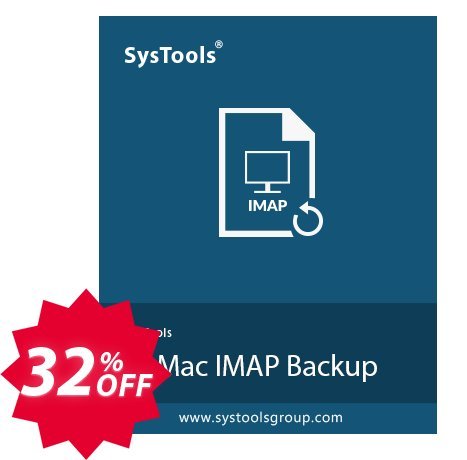 SysTools MAC IMAP Backup Coupon code 32% discount 