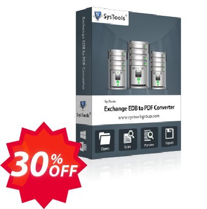 SysTools Exchange EDB to PDF Converter, Enterprise  Coupon code 30% discount 