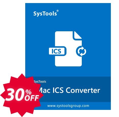 SysTools MAC ICS Converter Enterprise Plan Coupon code 30% discount 