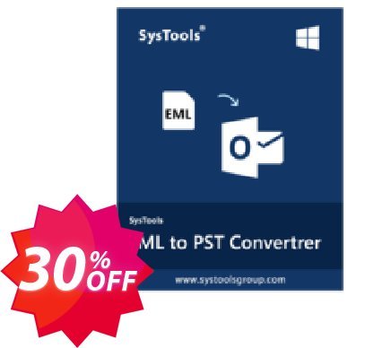 SysTools EML to PST Converter Coupon code 30% discount 