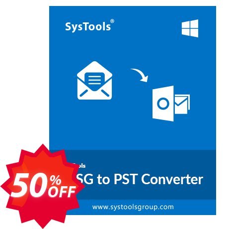 SysTools MSG to PST Converter, Enterprise  Coupon code 50% discount 