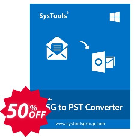 SysTools MSG to PST Converter, Enterprise  Coupon code 50% discount 