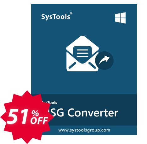 SysTools MSG to EML Converter Coupon code 51% discount 