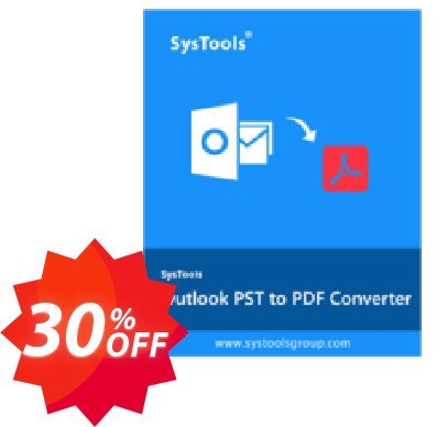 SysTools Outlook PST to PDF Converter Coupon code 30% discount 