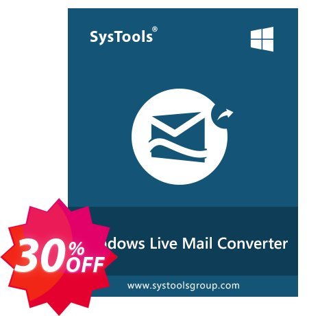 SysTools WINDOWS Live Mail Converter, Business  Coupon code 30% discount 