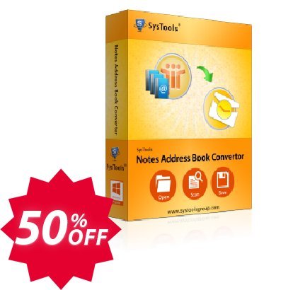 SysTools Notes Address Book Converter, Enterprise  Coupon code 50% discount 