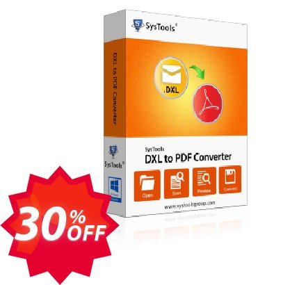 SysTools DXL to PDF Converter Coupon code 30% discount 