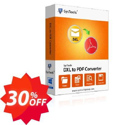 SysTools DXL to PDF Converter, Forensic  Coupon code 30% discount 