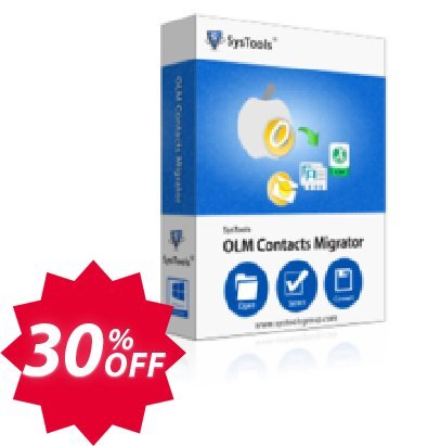 SysTools OLM Contacts Migrator - Personal Plan Coupon code 30% discount 