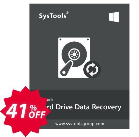 SysTools Hard Drive Data Recovery Coupon code 41% discount 