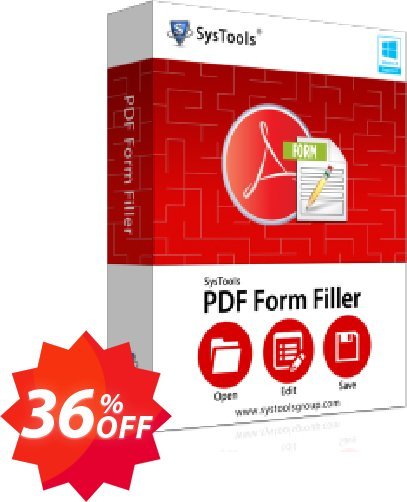 SysTools PDF Form Filler Coupon code 36% discount 