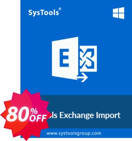 SysTools Exchange Import, 50 User Mailboxes  Coupon code 80% discount 