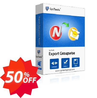 SysTools Export GroupWise Coupon code 50% discount 
