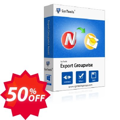 SysTools Export GroupWise Coupon code 50% discount 