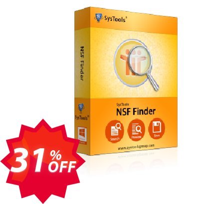 SysTools NSF Finder Coupon code 31% discount 