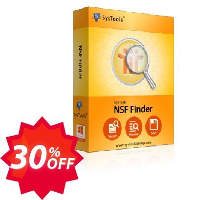 SysTools NSF Finder, Enterprise  Coupon code 30% discount 