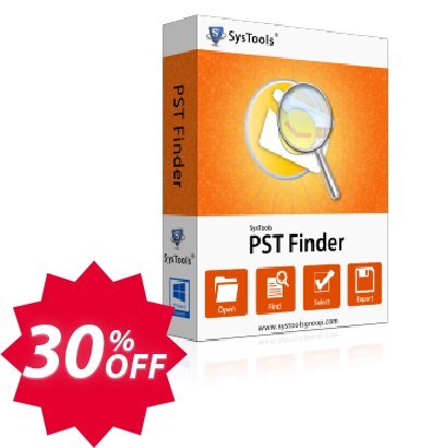 SysTools PST Finder, Enterprise Plan  Coupon code 30% discount 