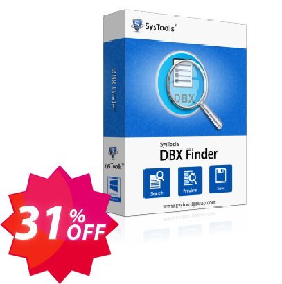SysTools DBX Finder Coupon code 31% discount 