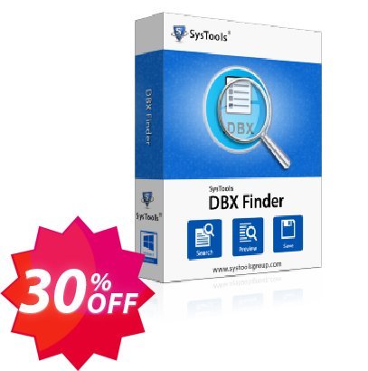 SysTools DBX Finder, Enterprise Plan  Coupon code 30% discount 