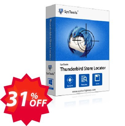SysTools Thunderbird Store Locator Coupon code 31% discount 