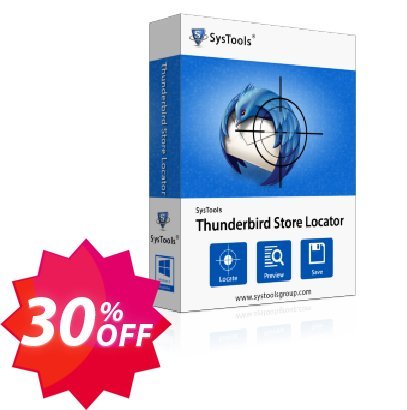 SysTools Thunderbird Store Locator, Business  Coupon code 30% discount 