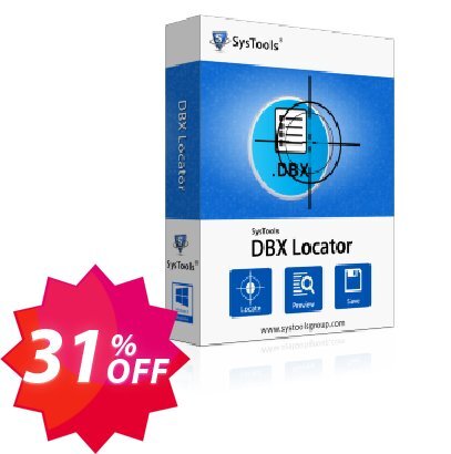 SysTools DBX Locator Coupon code 31% discount 