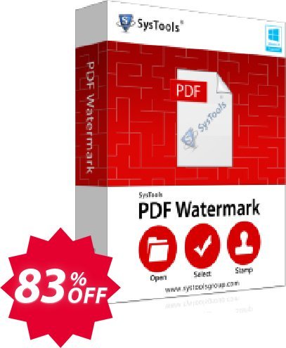 SysTools PDF Watermark Coupon code 83% discount 