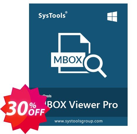 SysTools MBOX Viewer Pro, 10 User Plan  Coupon code 30% discount 