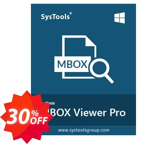 SysTools MBOX Viewer Pro, 25 User Plan  Coupon code 30% discount 