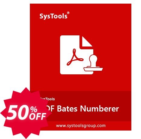 SysTools PDF Bates Numberer, Enterprise  Coupon code 50% discount 