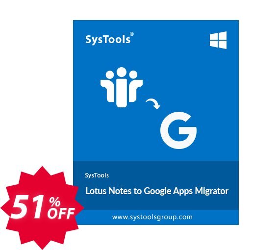 Lotus Notes to Google Apps - 5 Users Plan Coupon code 51% discount 