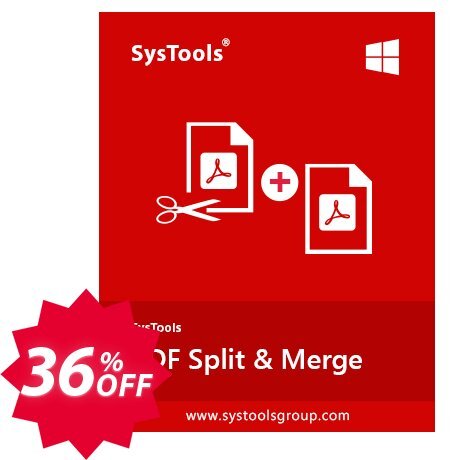 SysTools PDF Split & Merge Coupon code 36% discount 