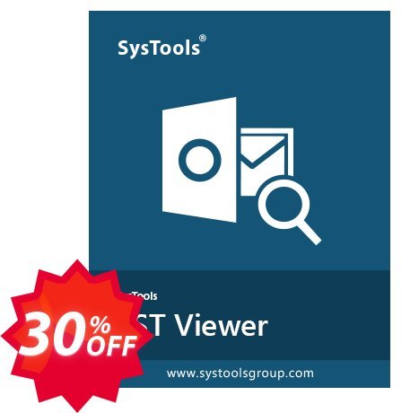 SysTools Outlook PST Viewer Pro, 10 Users  Coupon code 30% discount 