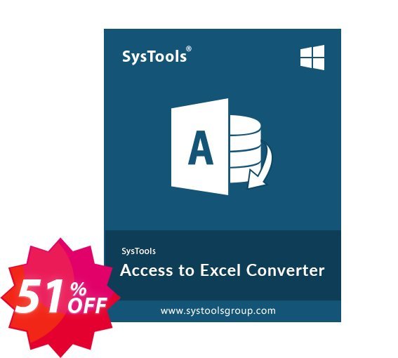 SysTools Access to Excel Converter Coupon code 51% discount 