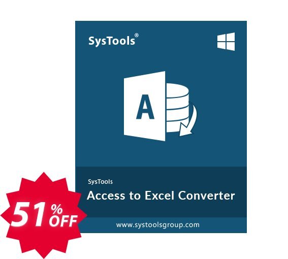 SysTools Access to Excel Converter Coupon code 51% discount 