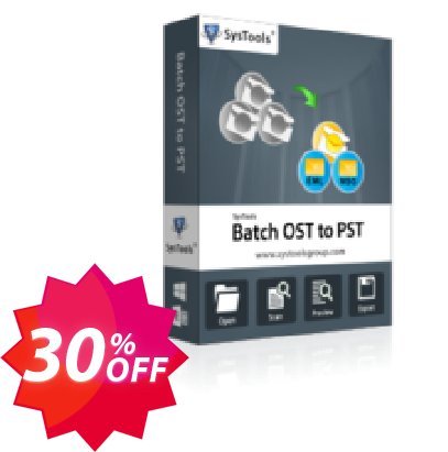SysTools Batch OST Converter Coupon code 30% discount 