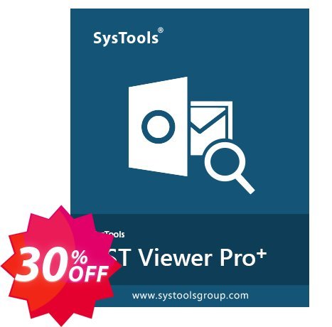 SysTools PST Viewer Pro+ Plus, 50 User Plan  Coupon code 30% discount 