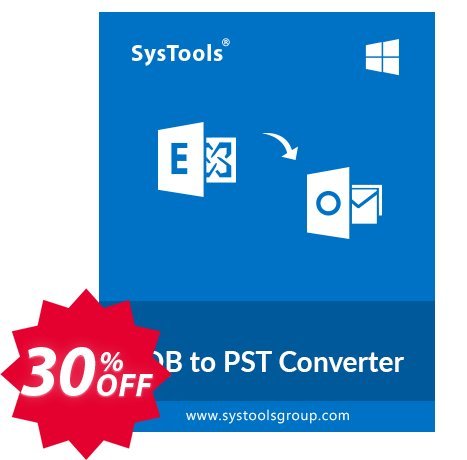 SysTools EDB to PST Converter Coupon code 30% discount 