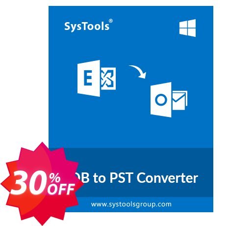 SysTools EDB to PST Converter Coupon code 30% discount 