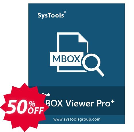 SysTools MBOX Viewer Pro Plus Coupon code 50% discount 