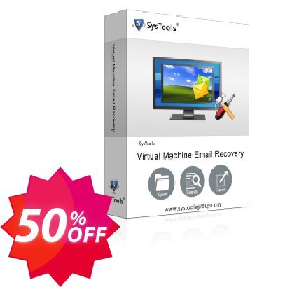 SysTools Virtual MAChine Email Recovery Coupon code 50% discount 